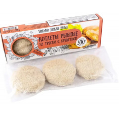 Котлеты рыбные из трески с креветкой Don Kreveton 300 гр.